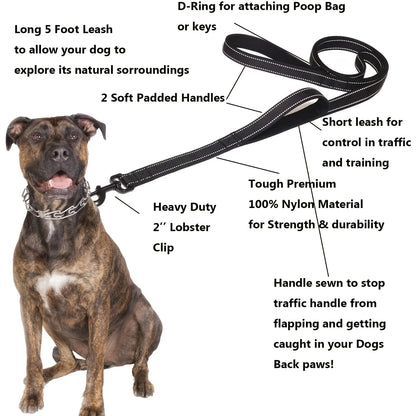 GreenAuraa® - Dog Leashes Heavy Duty Double Handle