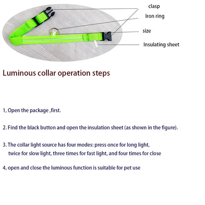 GreenAuraa® - Night Safety Flashing LED Pet Collar