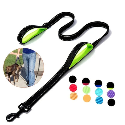 GreenAuraa® - Dog Leashes Heavy Duty Double Handle